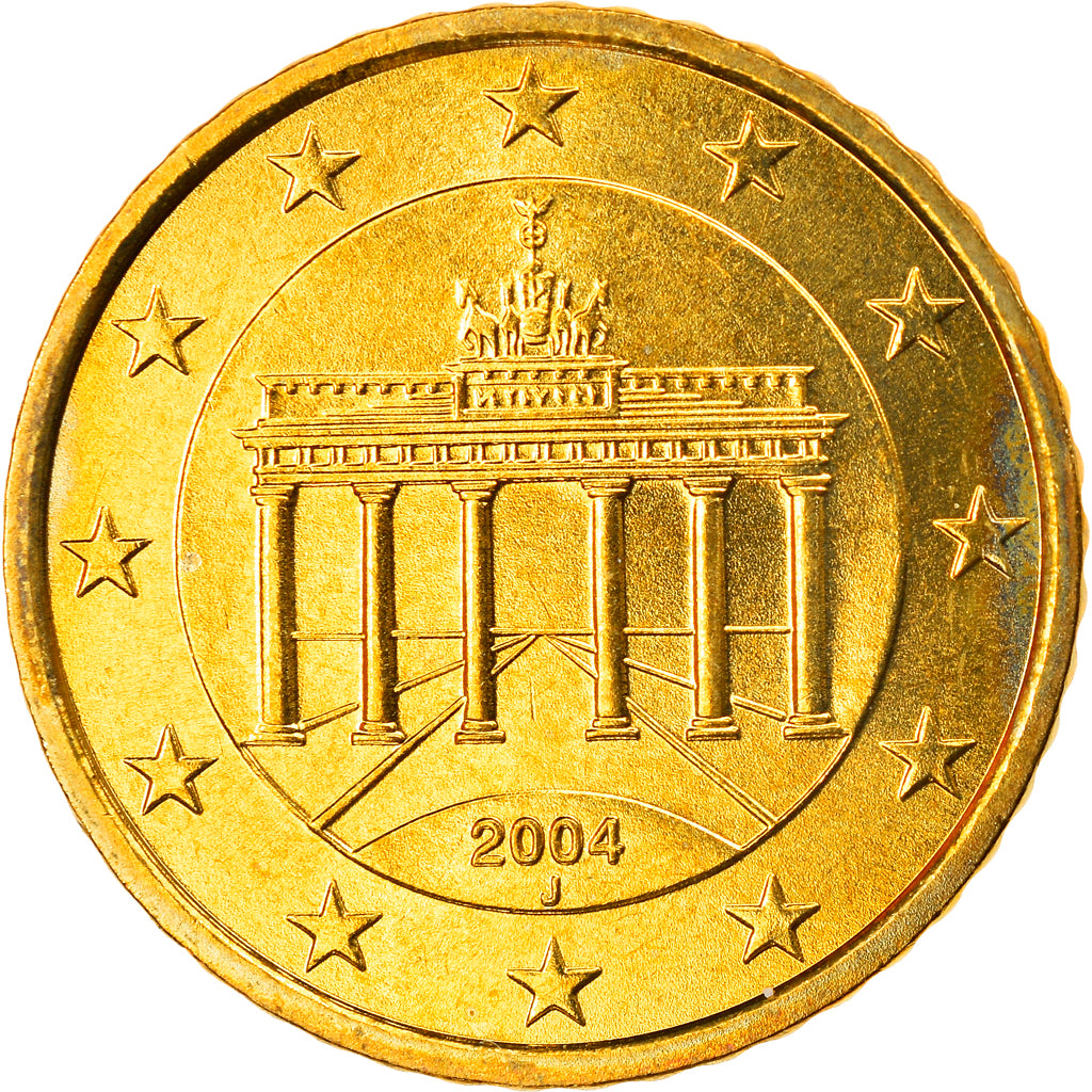 GERMANIA - REPUBBLICA FEDERALE, 50 Euro Cent, 2004, Hambourg, SPL, Ottone