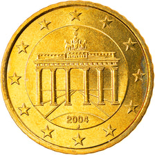 GERMANY - FEDERAL REPUBLIC, 50 Euro Cent, 2004, Hambourg, MS(63), Brass, KM:212
