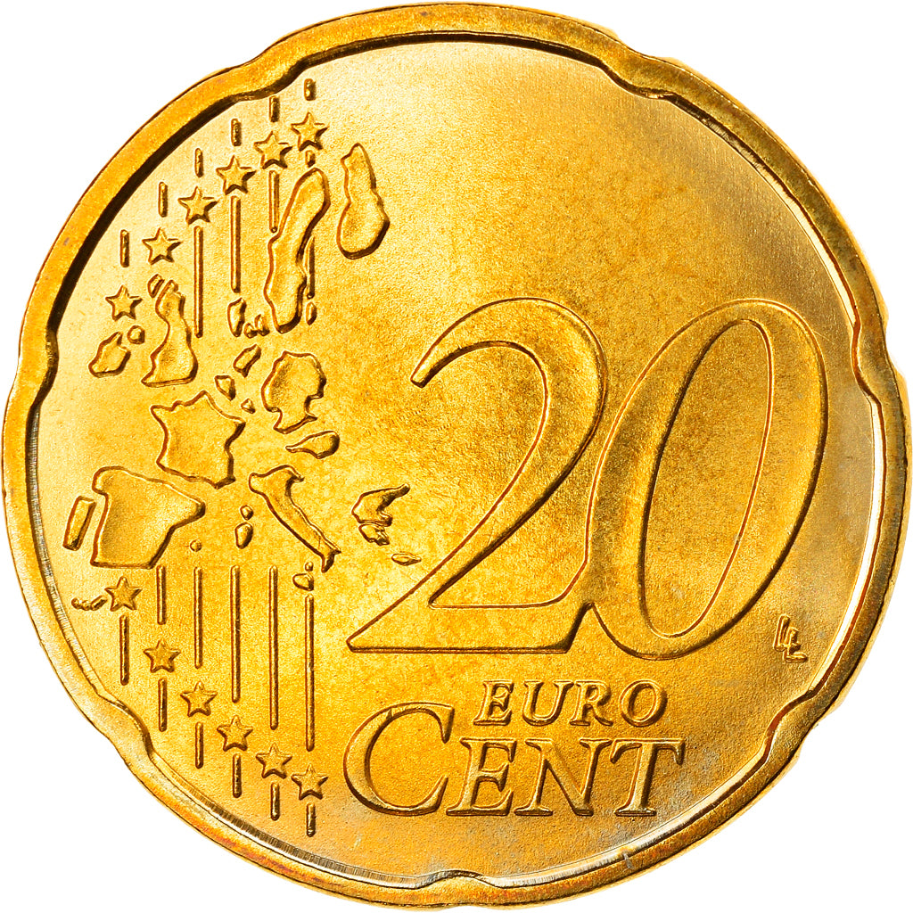 GERMANIA - REPUBBLICA FEDERALE, 20 Euro Cent, 2004, Hambourg, SPL, Ottone