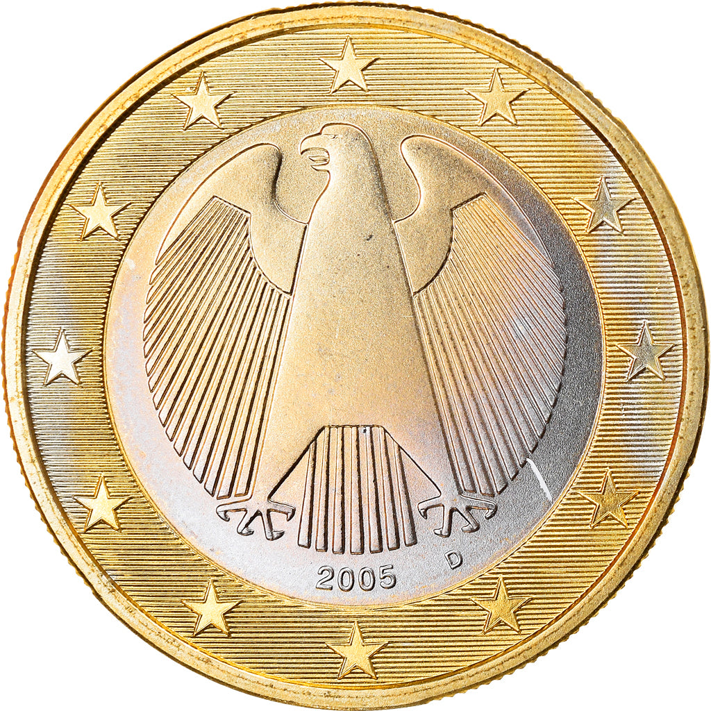 GERMANY - FEDERAL REPUBLIC, Euro, 2005, Munich, MS(63), Bi-Metallic, KM:213