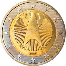 GERMANY - FEDERAL REPUBLIC, 2 Euro, 2005, Stuttgart, MS(63), Bi-Metallic, KM:214