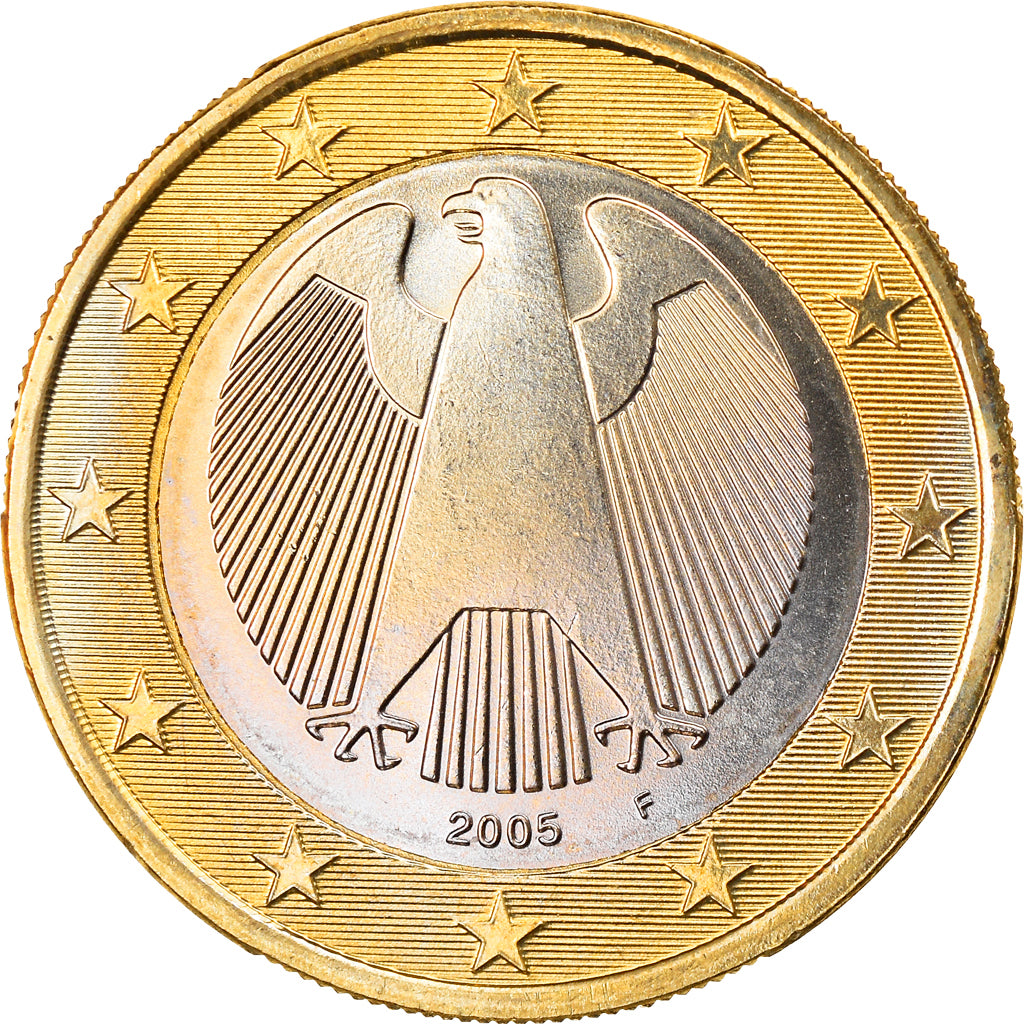 GERMANY - FEDERAL REPUBLIC, Euro, 2005, Stuttgart, MS(63), Bi-Metallic, KM:213
