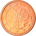 République fédérale allemande, Euro Cent, 2005, Stuttgart, SPL, Copper Plated