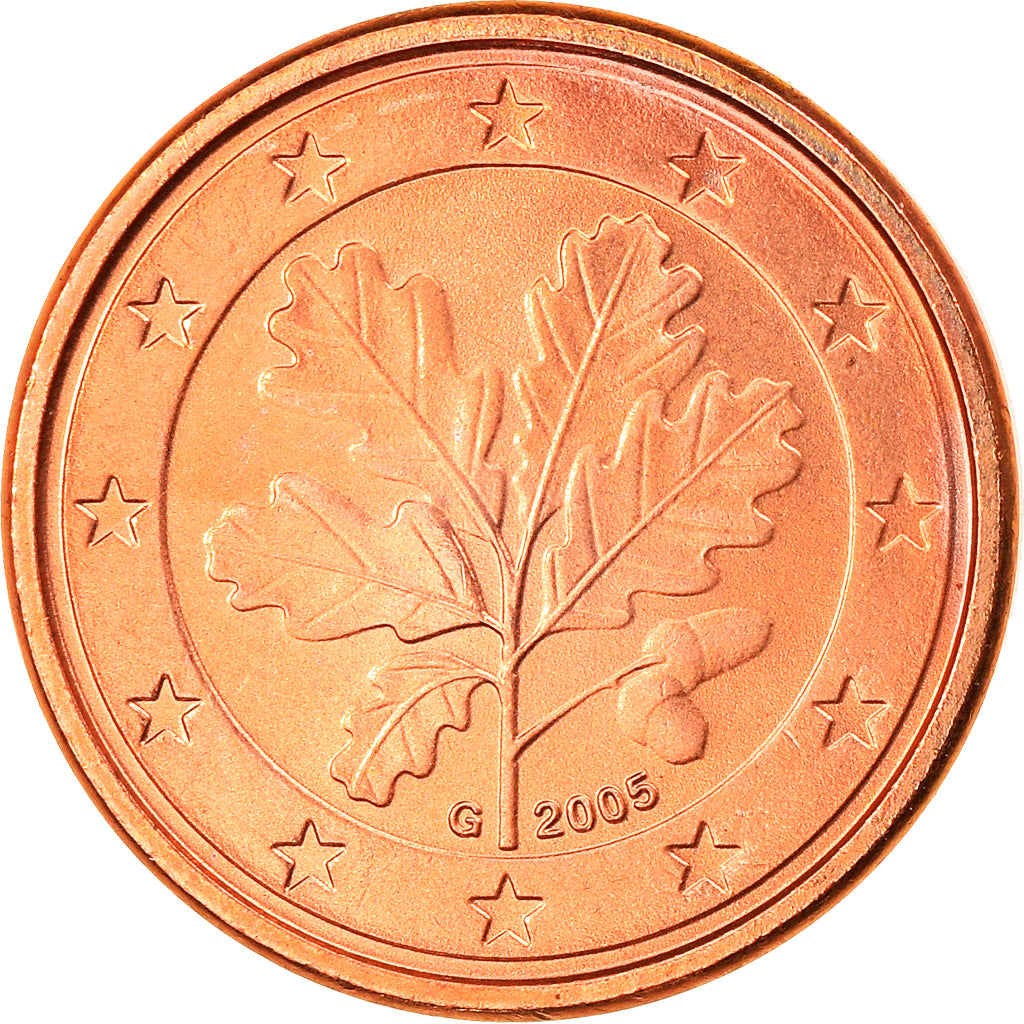 GERMANY - FEDERAL REPUBLIC, Euro Cent, 2005, Karlsruhe, MS(63), Copper Plated