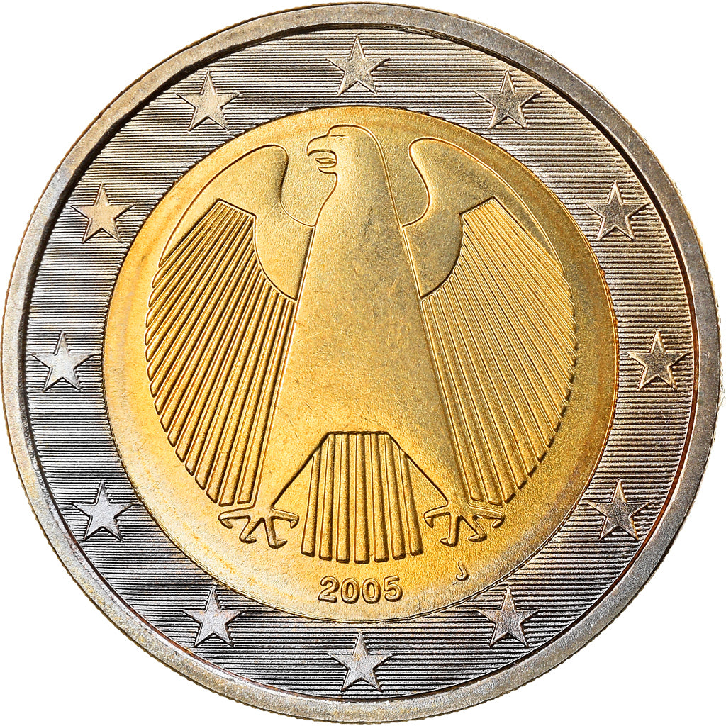 GERMANY - FEDERAL REPUBLIC, 2 Euro, 2005, Hambourg, MS(63), Bi-Metallic, KM:214
