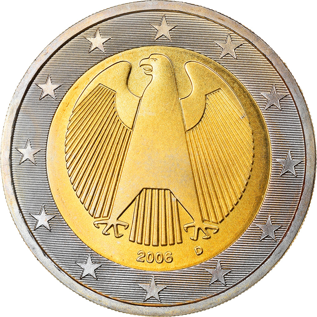 GERMANY - FEDERAL REPUBLIC, 2 Euro, 2006, Munich, MS(63), Bi-Metallic, KM:214