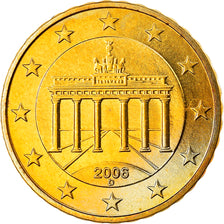 GERMANY - FEDERAL REPUBLIC, 10 Euro Cent, 2006, Munich, MS(63), Brass, KM:210