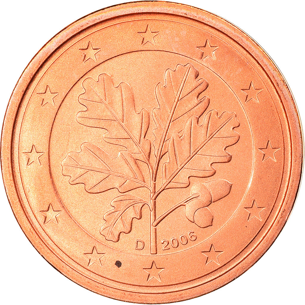 GERMANY - FEDERAL REPUBLIC, 2 Euro Cent, 2006, Munich, MS(63), Copper Plated