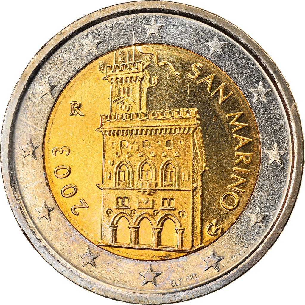 San Marino, 2 Euro, 2003, Rome, BU, MS(65-70), Bi-Metallic, KM:447