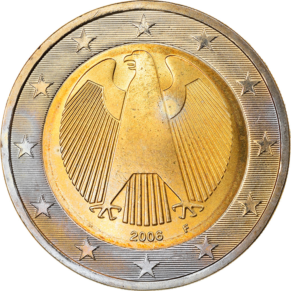 GERMANY - FEDERAL REPUBLIC, 2 Euro, 2006, Stuttgart, MS(63), Bi-Metallic, KM:214