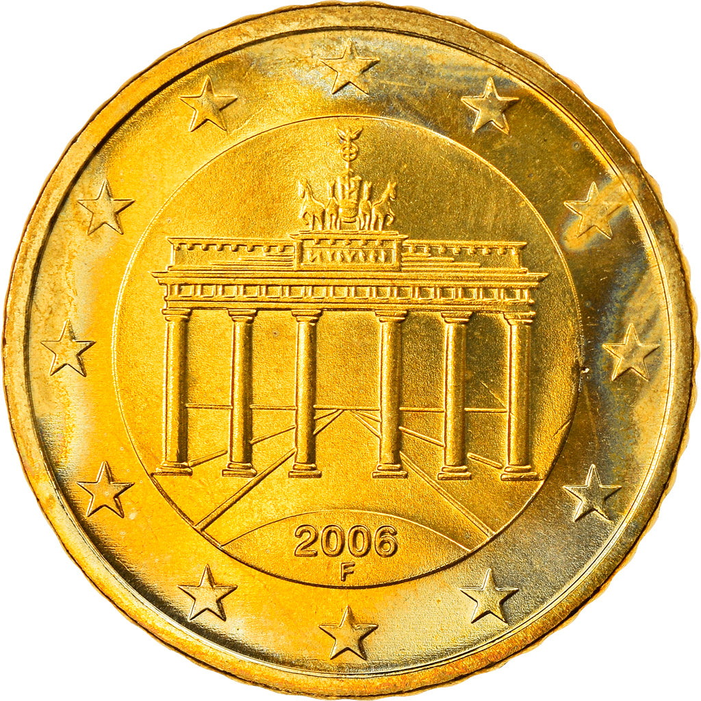 GERMANIA - REPUBBLICA FEDERALE, 50 Euro Cent, 2006, Stuttgart, SPL, Ottone