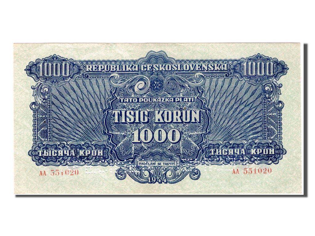 Cecoslovacchia, 1000 Korun, 1944, SPL