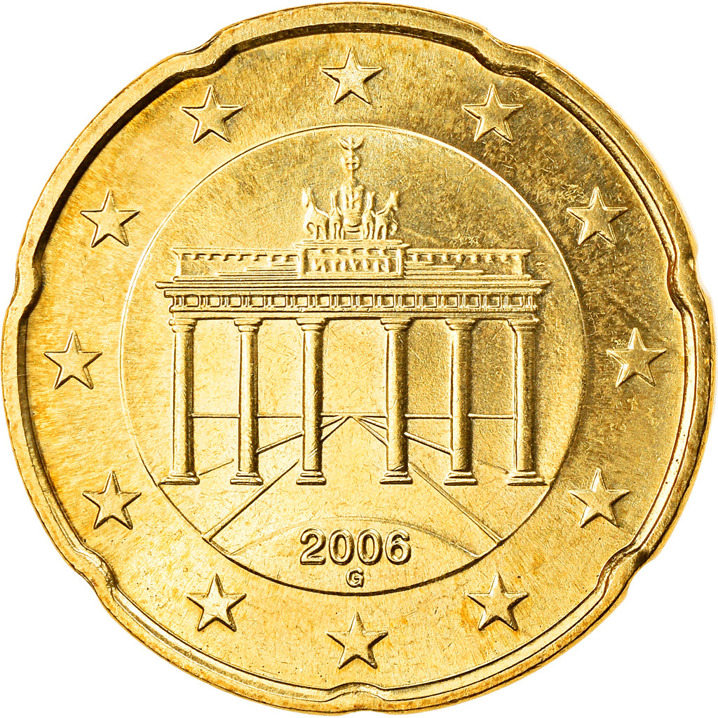 République fédérale allemande, 20 Euro Cent, 2006, Karlsruhe, SPL, Laiton