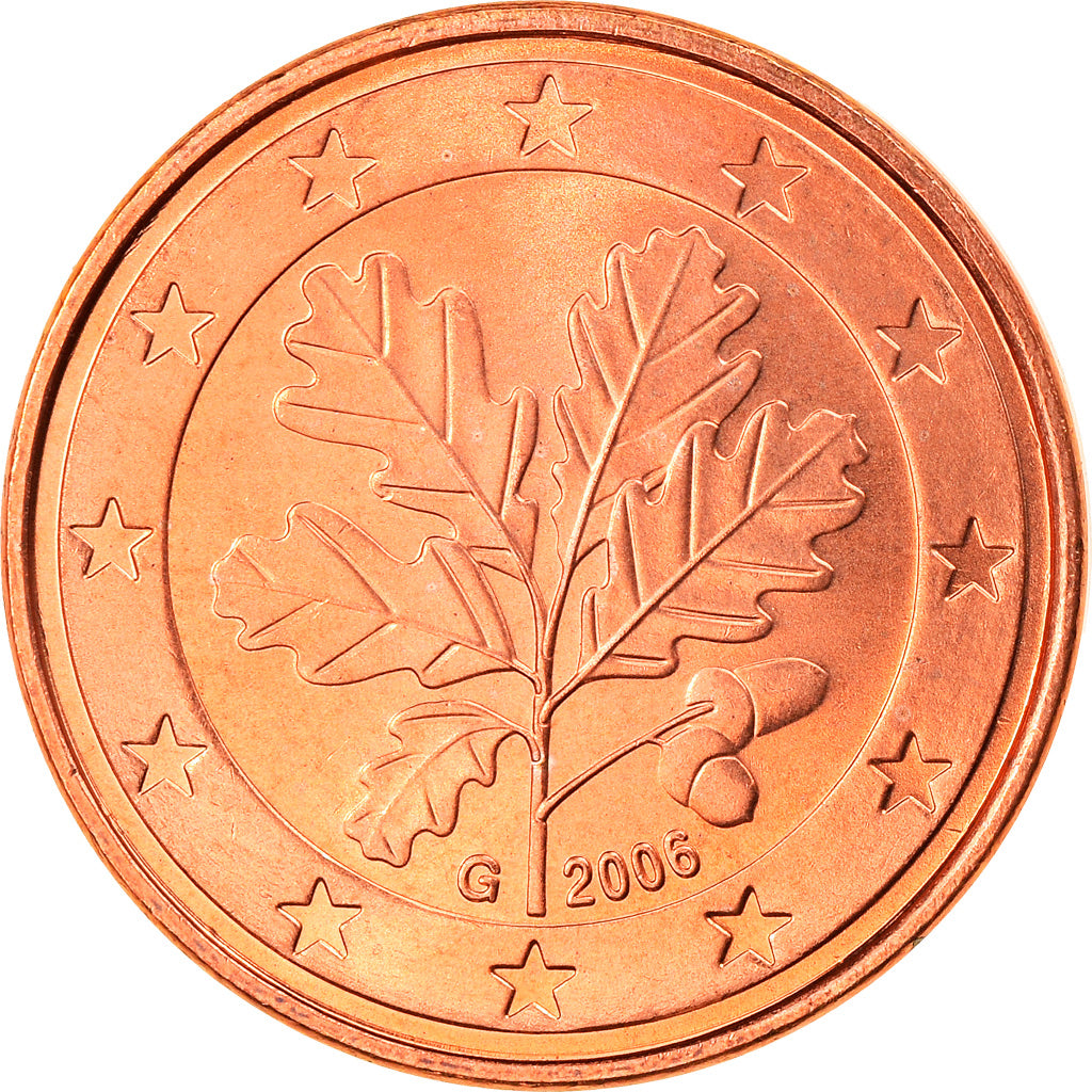 GERMANY - FEDERAL REPUBLIC, 5 Euro Cent, 2006, Karlsruhe, MS(63), Copper Plated