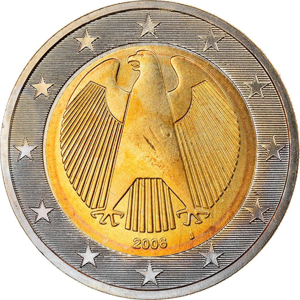 GERMANY - FEDERAL REPUBLIC, 2 Euro, 2006, Hambourg, EF(40-45), Bi-Metallic