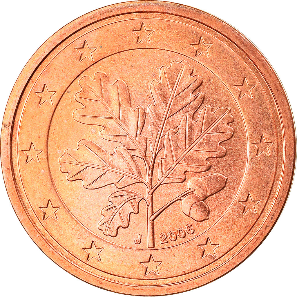 ALEMANHA - REPÚBLICA FEDERAL, 2 Euro Cent, 2006, Hambourg, MS(63), Aço Cromado