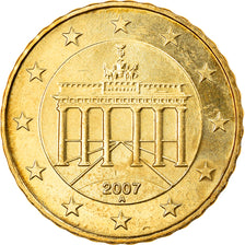 Niemcy - RFN, 10 Euro Cent, 2007, Berlin, MS(63), Mosiądz, KM:254