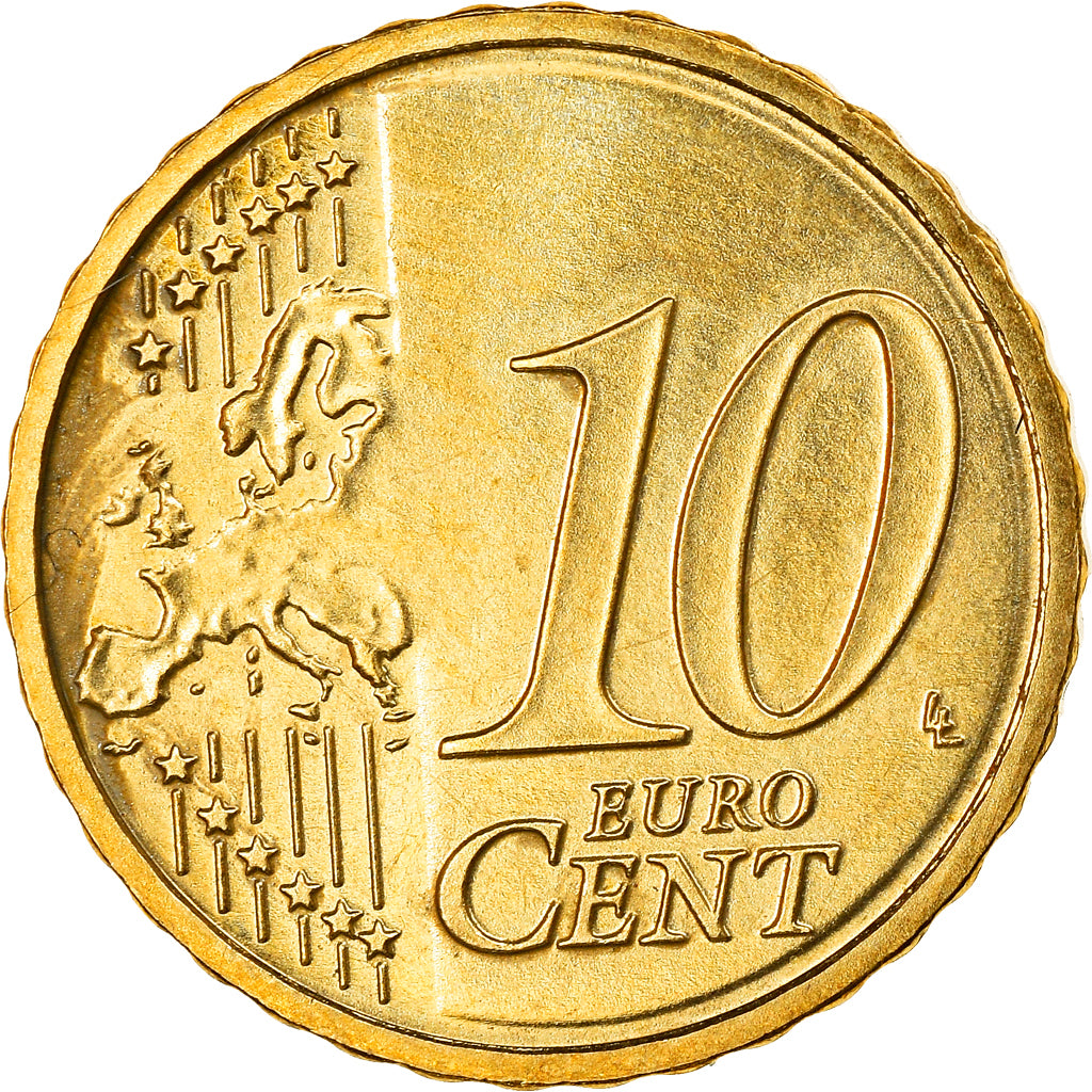 GERMANY - FEDERAL REPUBLIC, 10 Euro Cent, 2007, Berlin, MS(63), Brass, KM:254
