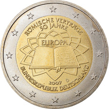 GERMANY - FEDERAL REPUBLIC, 2 Euro, 2007, Munich, EF(40-45), Bi-Metallic, KM:259