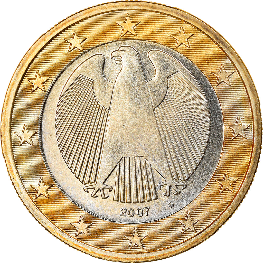 GERMANY - FEDERAL REPUBLIC, Euro, 2007, Munich, MS(63), Bi-Metallic, KM:257