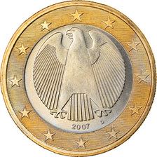 GERMANY - FEDERAL REPUBLIC, Euro, 2007, Munich, MS(63), Bi-Metallic, KM:257