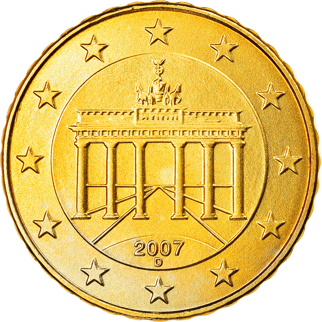 GERMANIA - REPUBBLICA FEDERALE, 10 Euro Cent, 2007, Munich, SPL, Ottone, KM:254