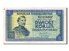 Banconote, Cecoslovacchia, 20 Korun, 1945, BB+