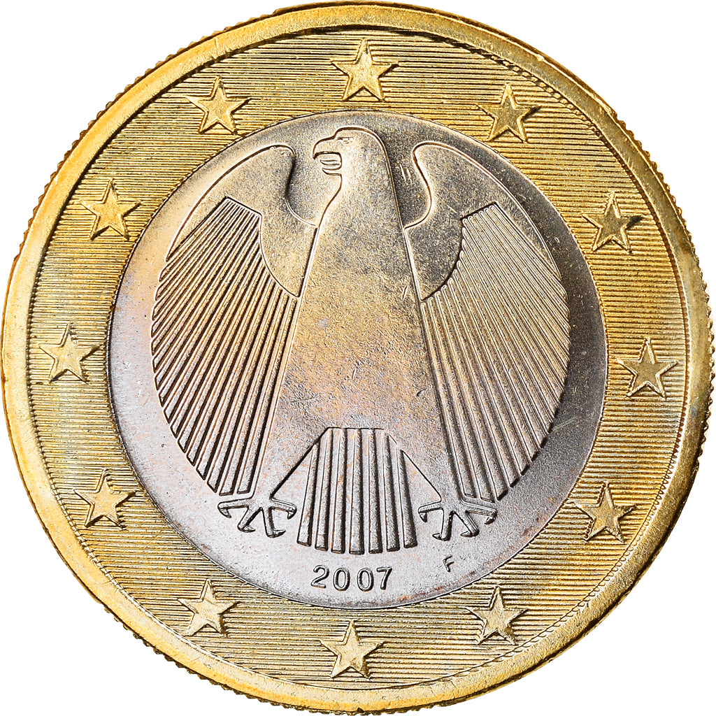 GERMANY - FEDERAL REPUBLIC, Euro, 2007, Stuttgart, MS(63), Bi-Metallic, KM:257