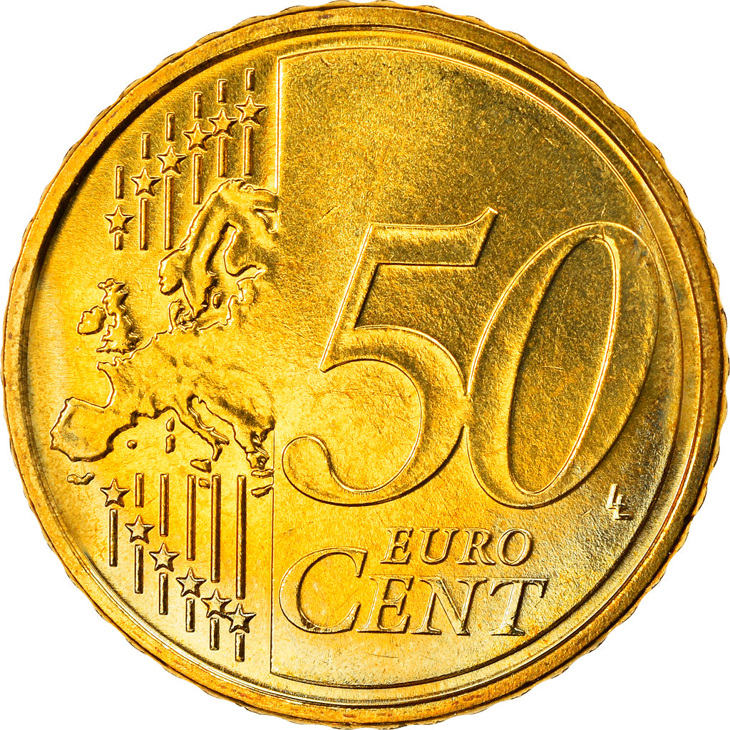 GERMANY - FEDERAL REPUBLIC, 50 Euro Cent, 2007, Stuttgart, MS(63), Brass, KM:256