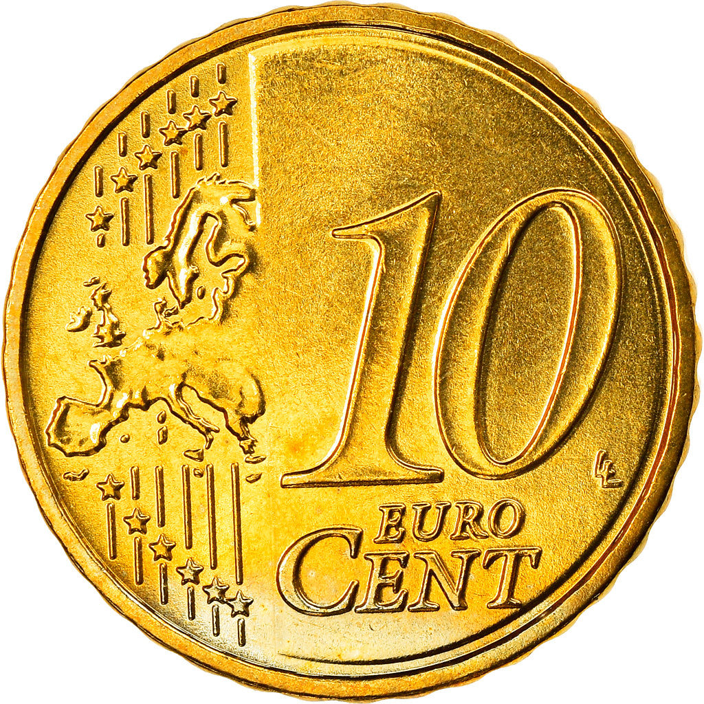 GERMANIA - REPUBBLICA FEDERALE, 10 Euro Cent, 2007, Stuttgart, SPL, Ottone