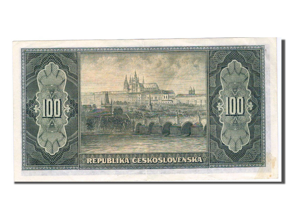 Czechoslovakia, 100 Korun, 1945, KM #63a, EF(40-45), GA