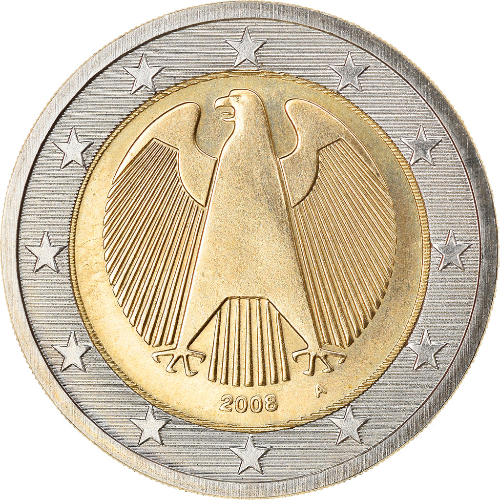 GERMANY - FEDERAL REPUBLIC, 2 Euro, 2008, Berlin, MS(63), Bi-Metallic, KM:258