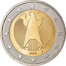 ALEMANIA - REPÚBLICA FEDERAL, 2 Euro, 2008, Stuttgart, SC, Bimetálico, KM:258