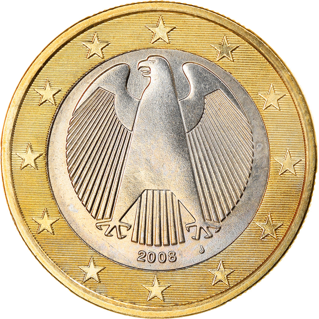 GERMANY - FEDERAL REPUBLIC, Euro, 2008, Hambourg, MS(63), Bi-Metallic, KM:257