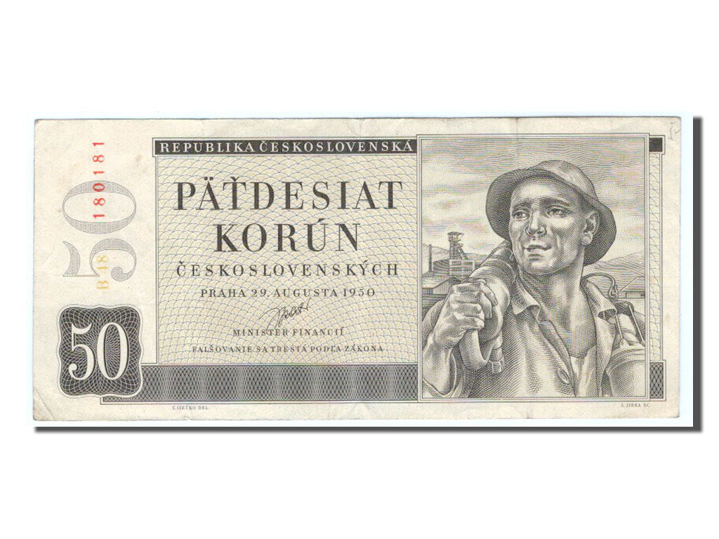 Cecoslovacchia, 50 Korun, 1950, BB