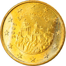 San Marino, 50 Euro Cent, 2005, MS(63), Brass, KM:Pn6