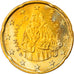 San Marino, 20 Euro Cent, 2005, Rome, MS(63), Brass, KM:444