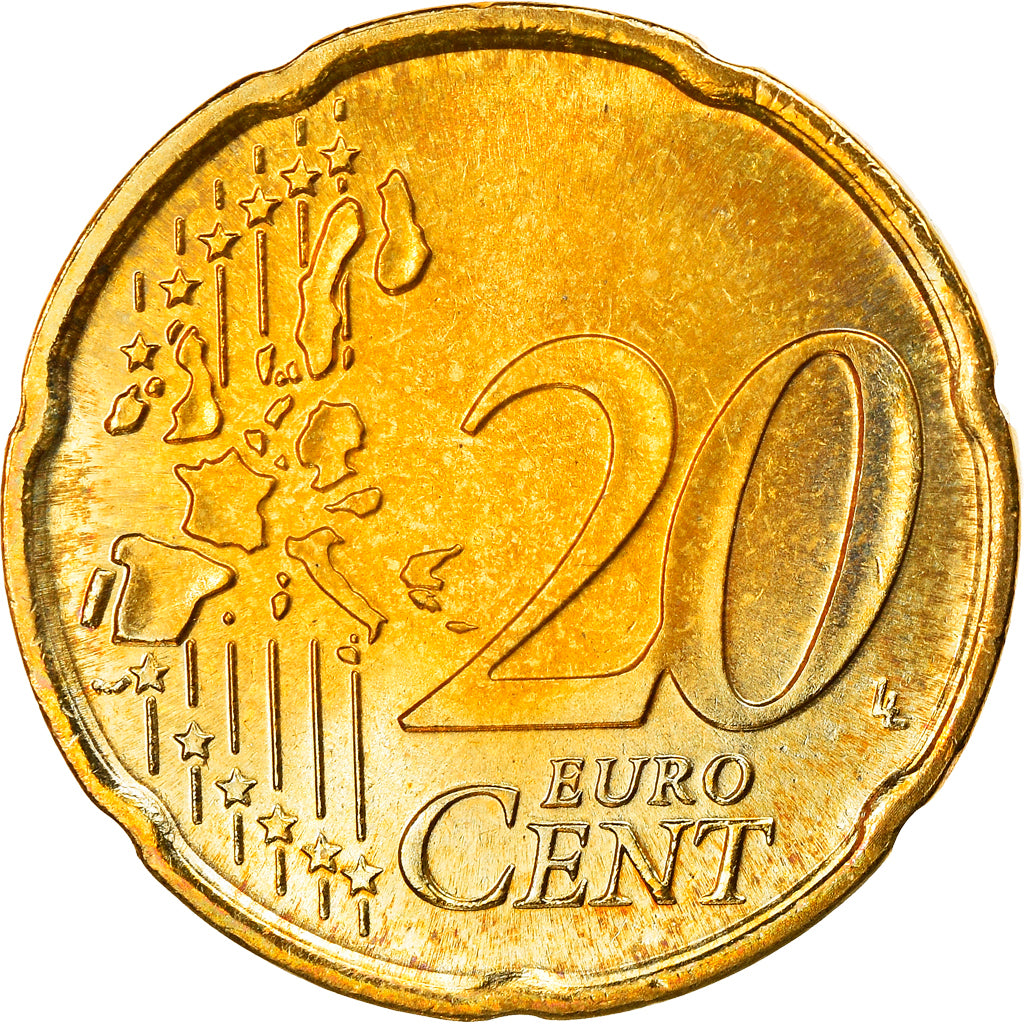 San Marino, 20 Euro Cent, 2005, Rome, MS(63), Brass, KM:444