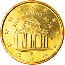 San Marino, 10 Euro Cent, 2006, Rome, MS(63), Brass, KM:443