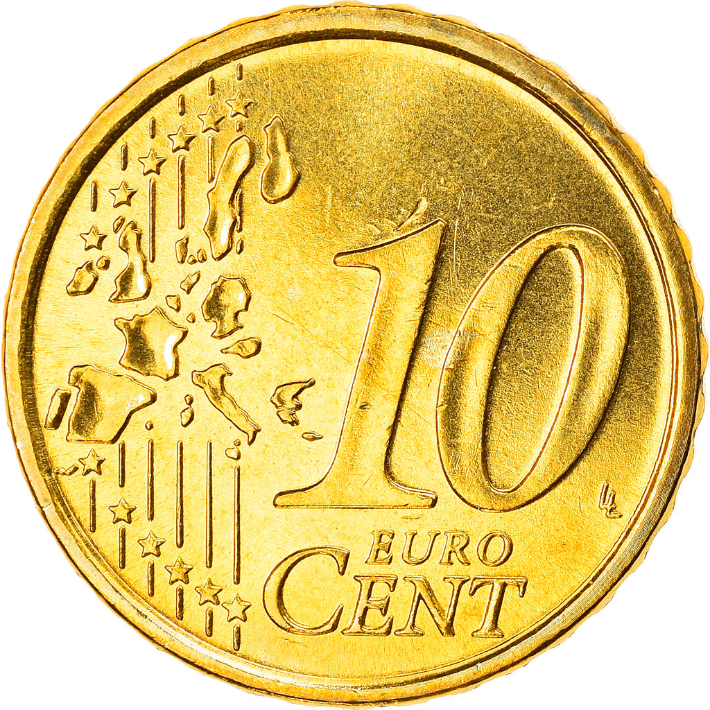 San Marino, 10 Euro Cent, 2006, Rome, MS(63), Brass, KM:443