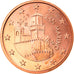 San Marino, 5 Euro Cent, 2007, Rome, TTB+, Copper Plated Steel, KM:442