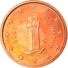 San Marino, Euro Cent, 2007, Rome, TTB+, Copper Plated Steel, KM:440