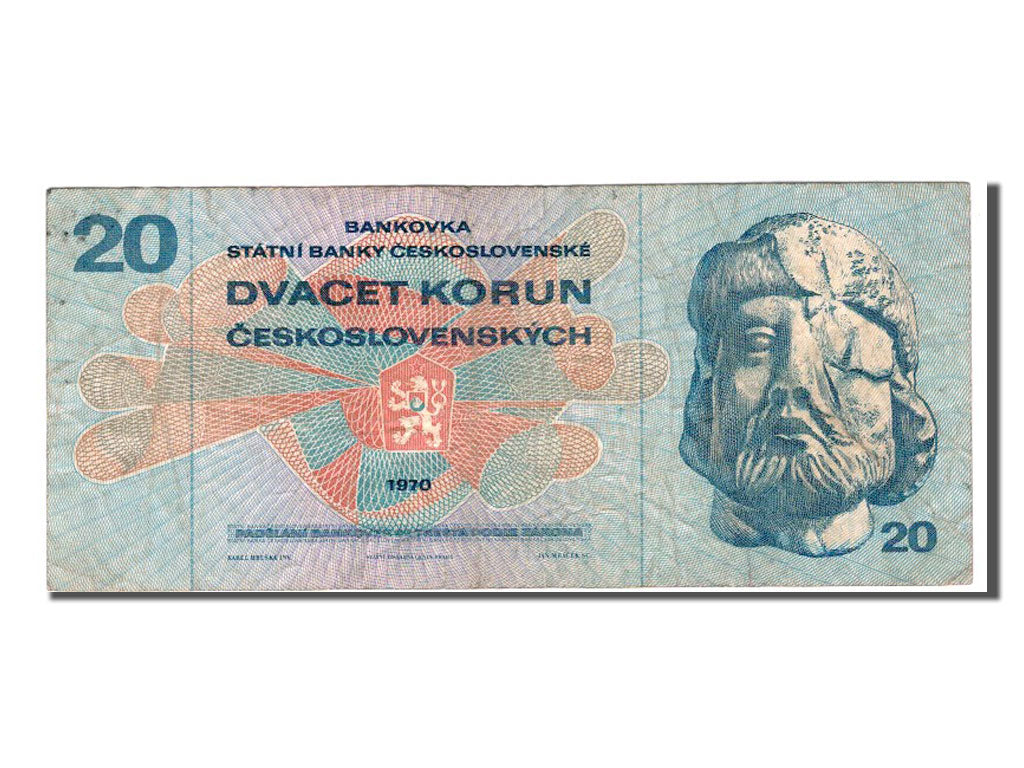Cecoslovacchia, 20 Korun, 1970, BB