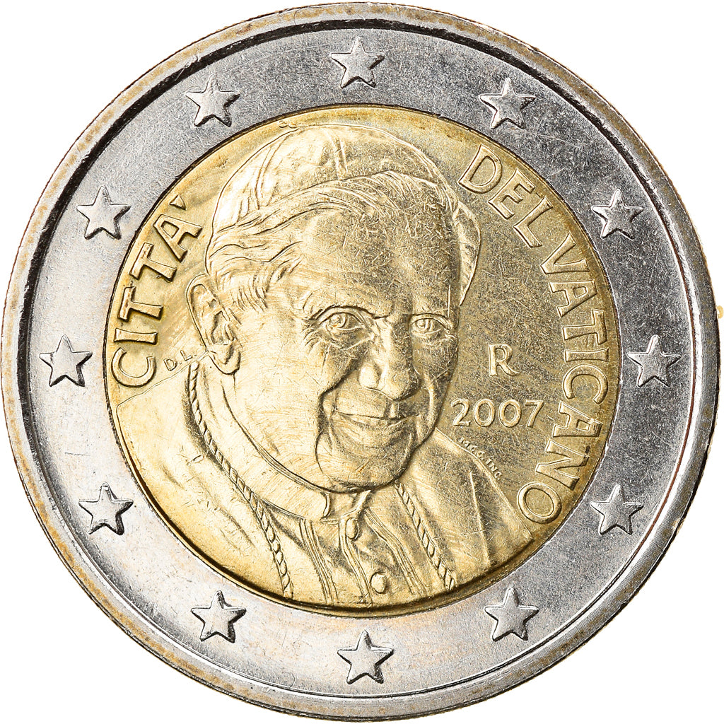 VATICAN CITY, 2 Euro, 2007, Rome, BU, MS(63), Bi-Metallic, KM:382