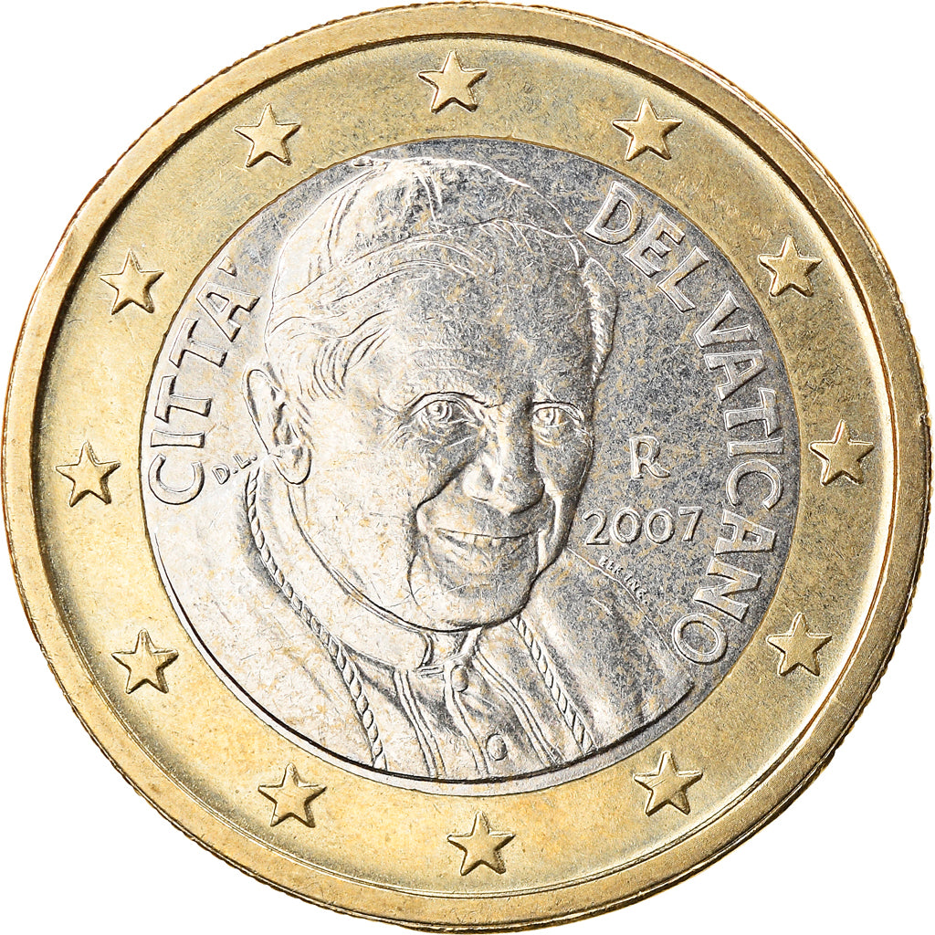 VATICAN CITY, Euro, 2007, Rome, BU, AU(50-53), Bi-Metallic, KM:381