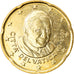 VATICAN CITY, 20 Euro Cent, 2007, Rome, MS(63), Brass, KM:379