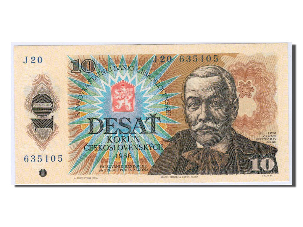 Cecoslovacchia, 10 Korun, 1986, FDS