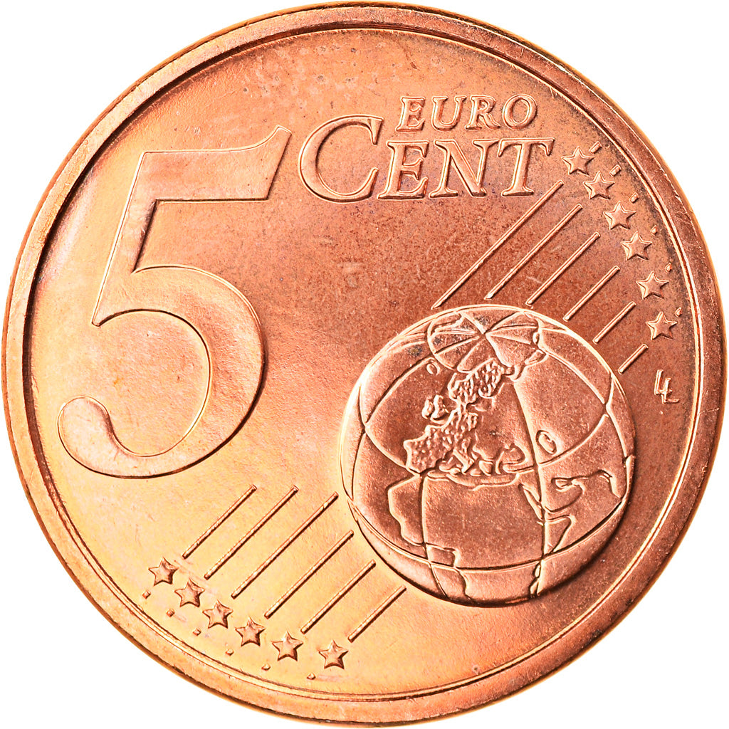 Frankrijk, 5 Euro Cent, 2007, Paris, BU, FDC, Copper Plated Steel, Gadoury:3