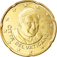 VATICAN CITY, 20 Euro Cent, 2009, Rome, MS(63), Brass, KM:386