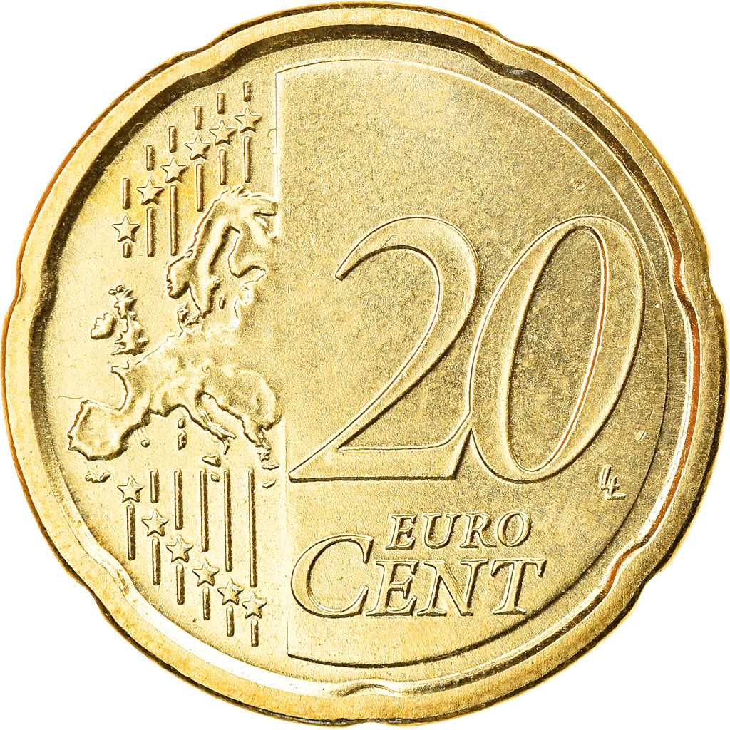 VATICAN CITY, 20 Euro Cent, 2009, Rome, MS(63), Brass, KM:386
